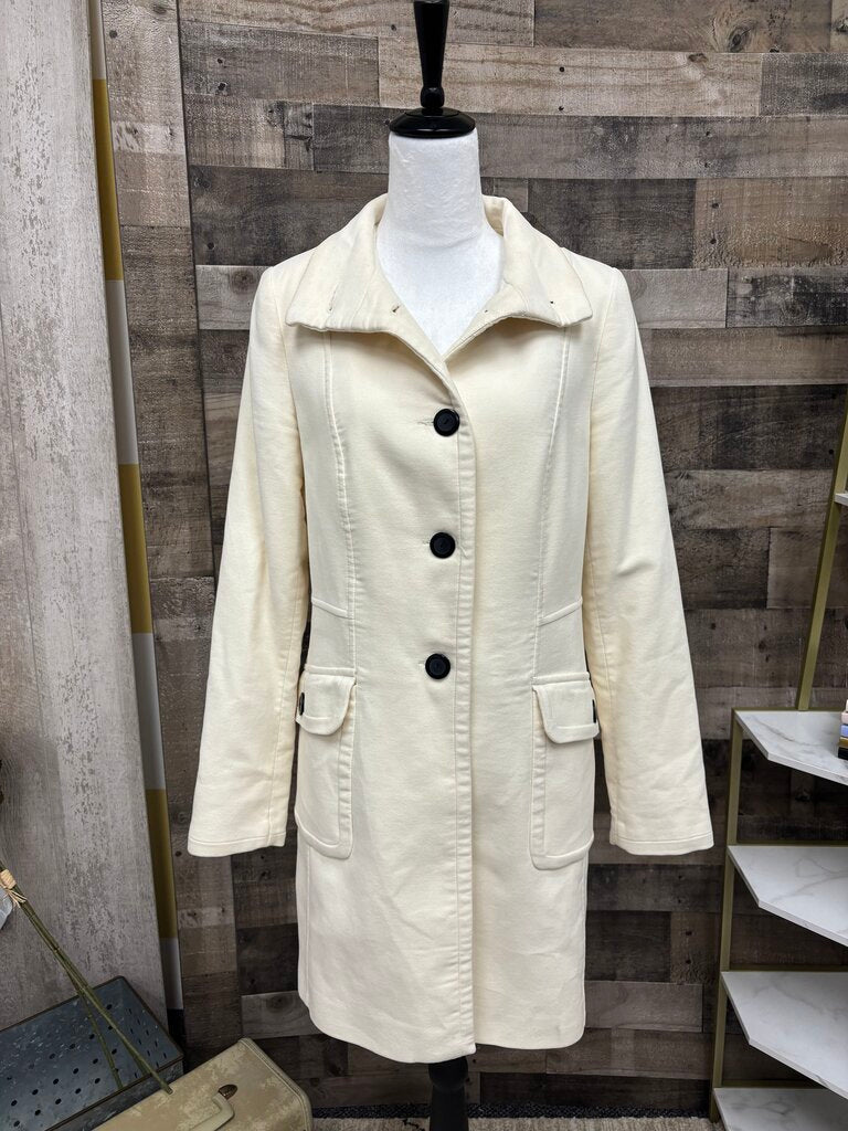 Promod Cream Button Down Coat