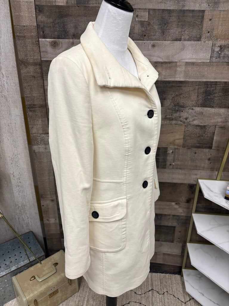 Promod Cream Button Down Coat