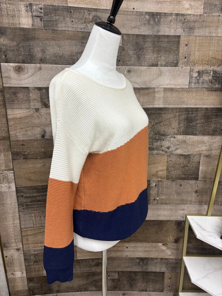Evolution by Cyrus Navy,Cream,Rust Color Block