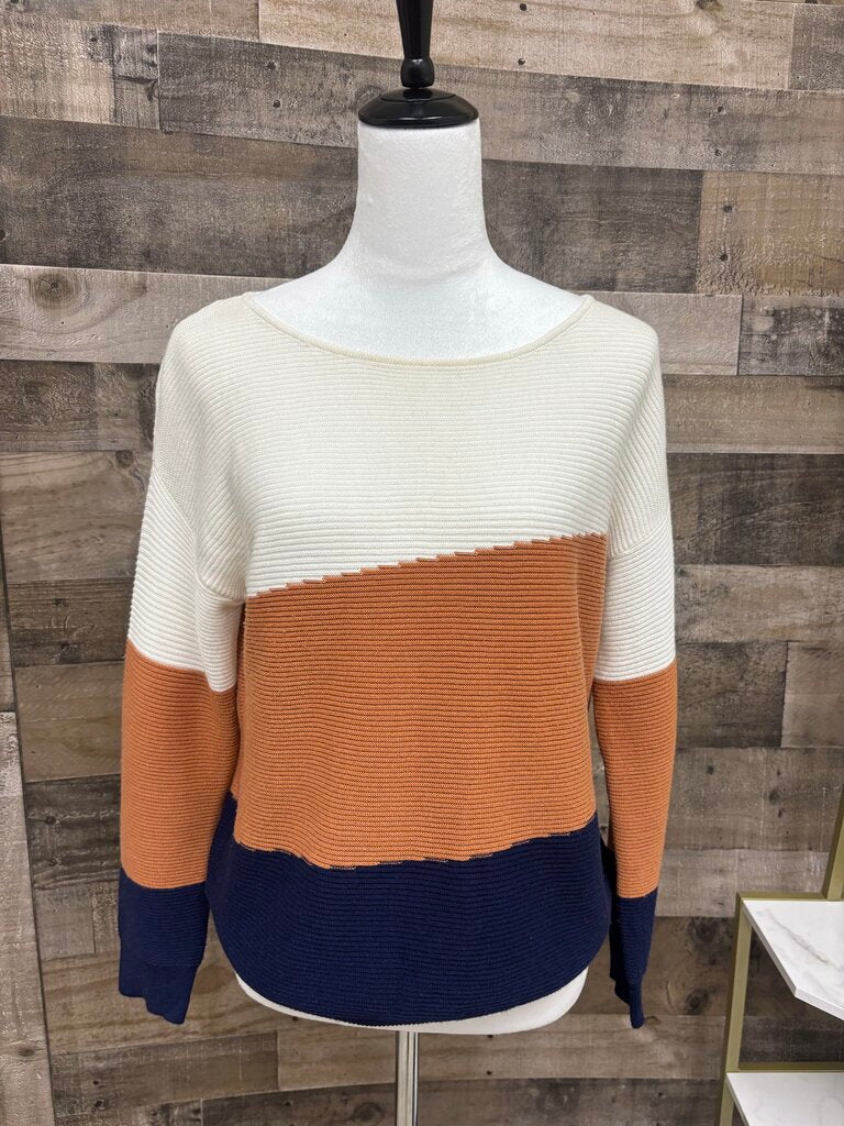 Evolution by Cyrus Navy,Cream,Rust Color Block