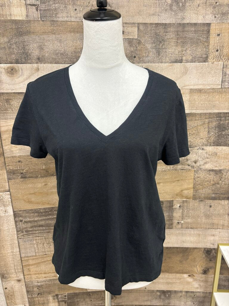 Madewell Black Short Sleeve V-Neck Tee