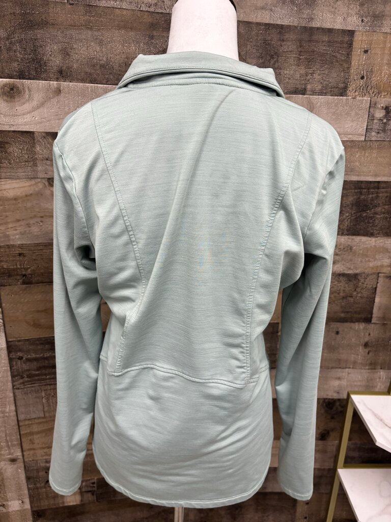 Eddie Bauer Pale Green 3/4 Performance Pullover