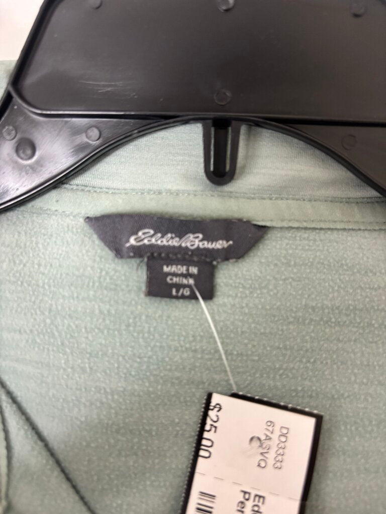 Eddie Bauer Pale Green 3/4 Performance Pullover