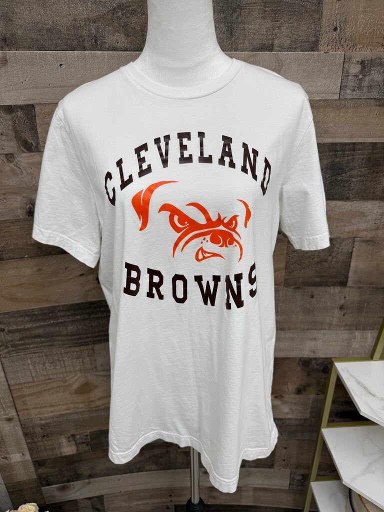 Canvas White Cleveland Browns Dog Pound Tee