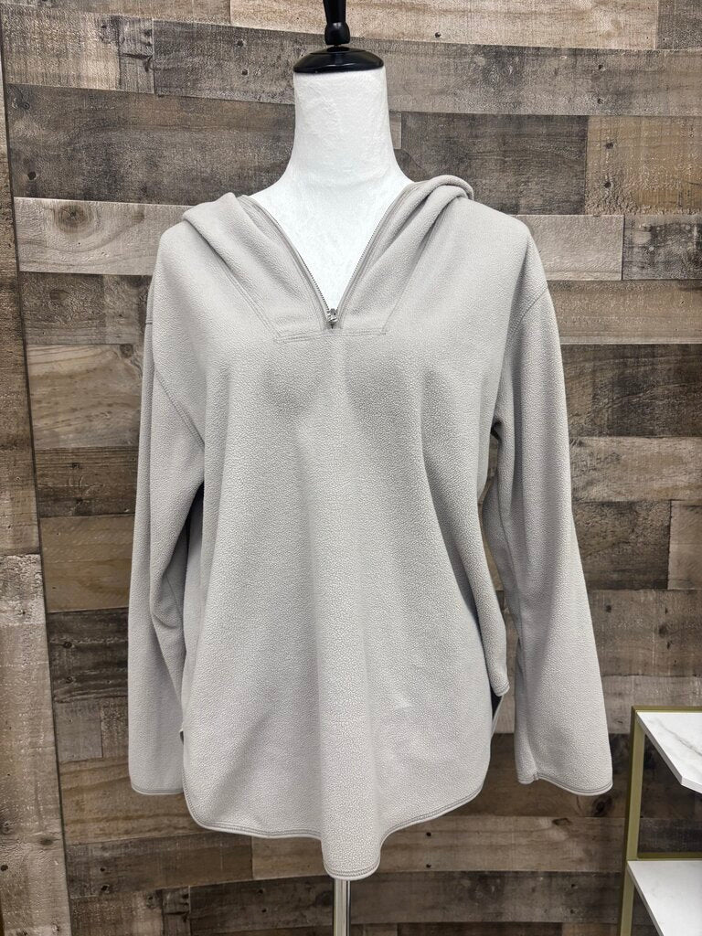 H&M Lt Gray Fleece 3/4 Zip Hoodie