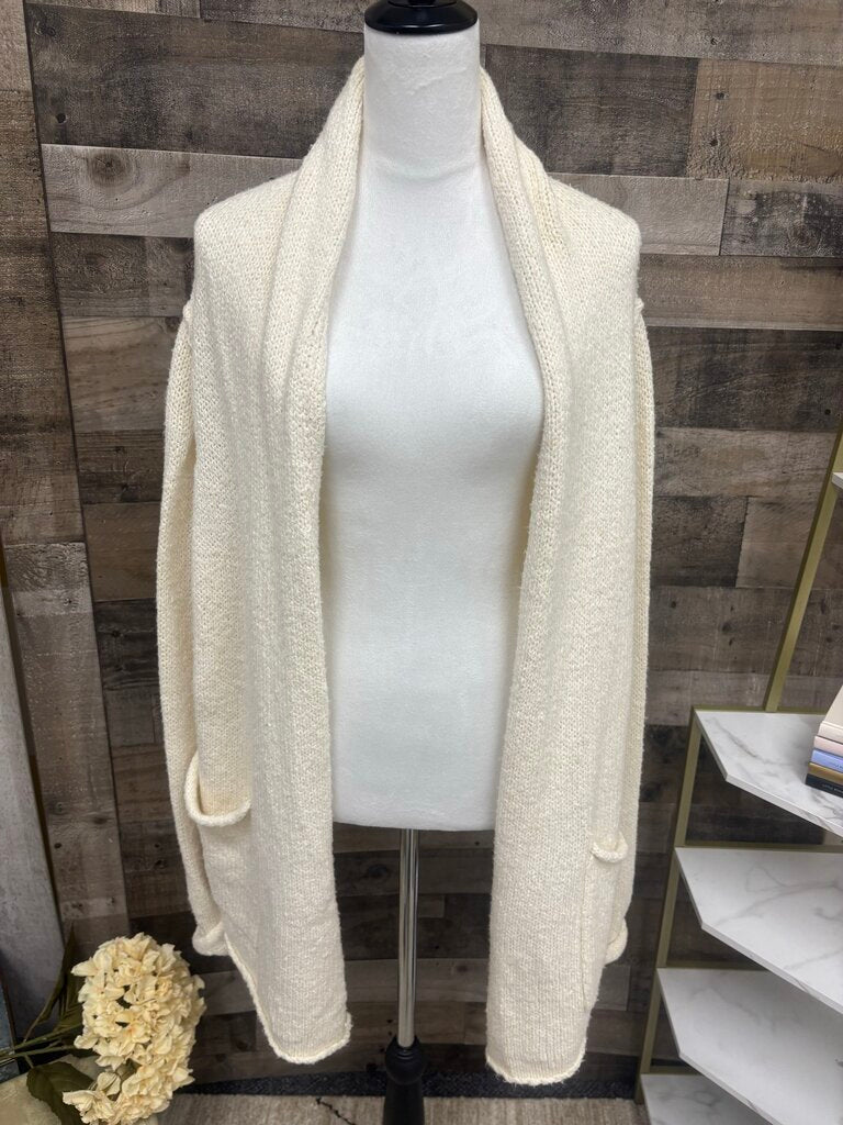 Anthropologie Cream Cardigan w/Hood