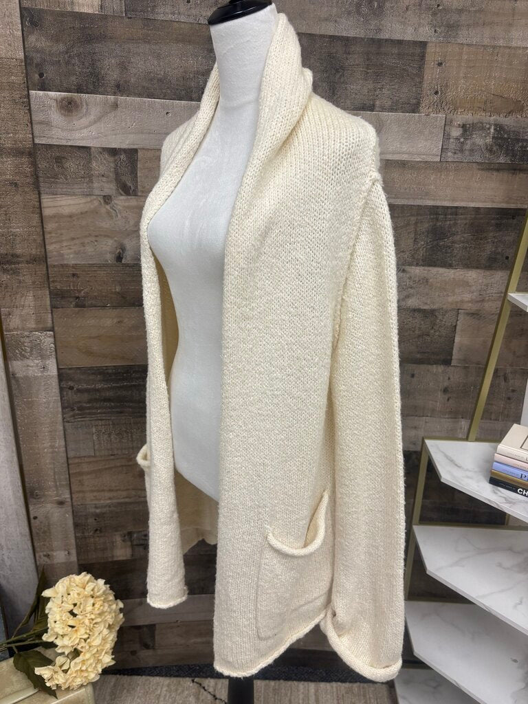 Anthropologie Cream Cardigan w/Hood