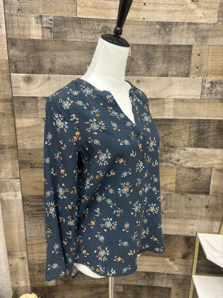 Daniel Rainn Teal Green Floral Print 3/4 Sleeve