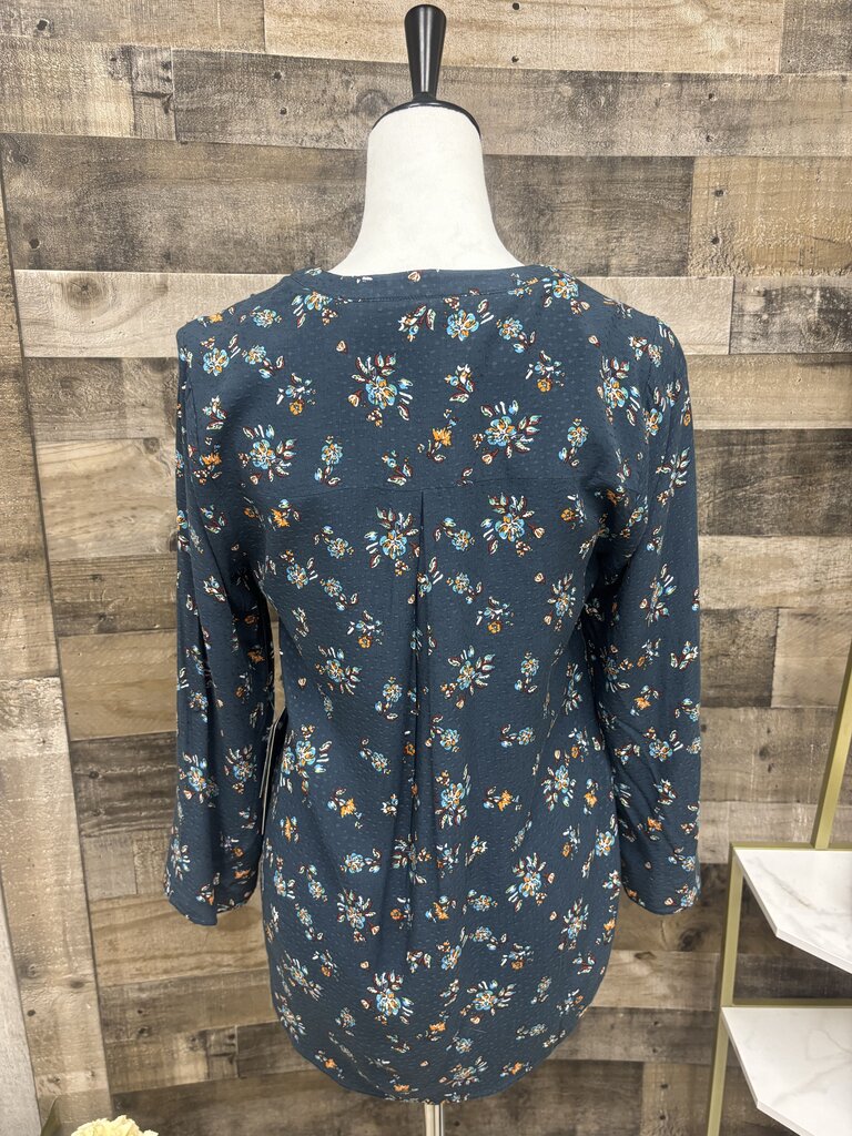 Daniel Rainn Teal Green Floral Print 3/4 Sleeve