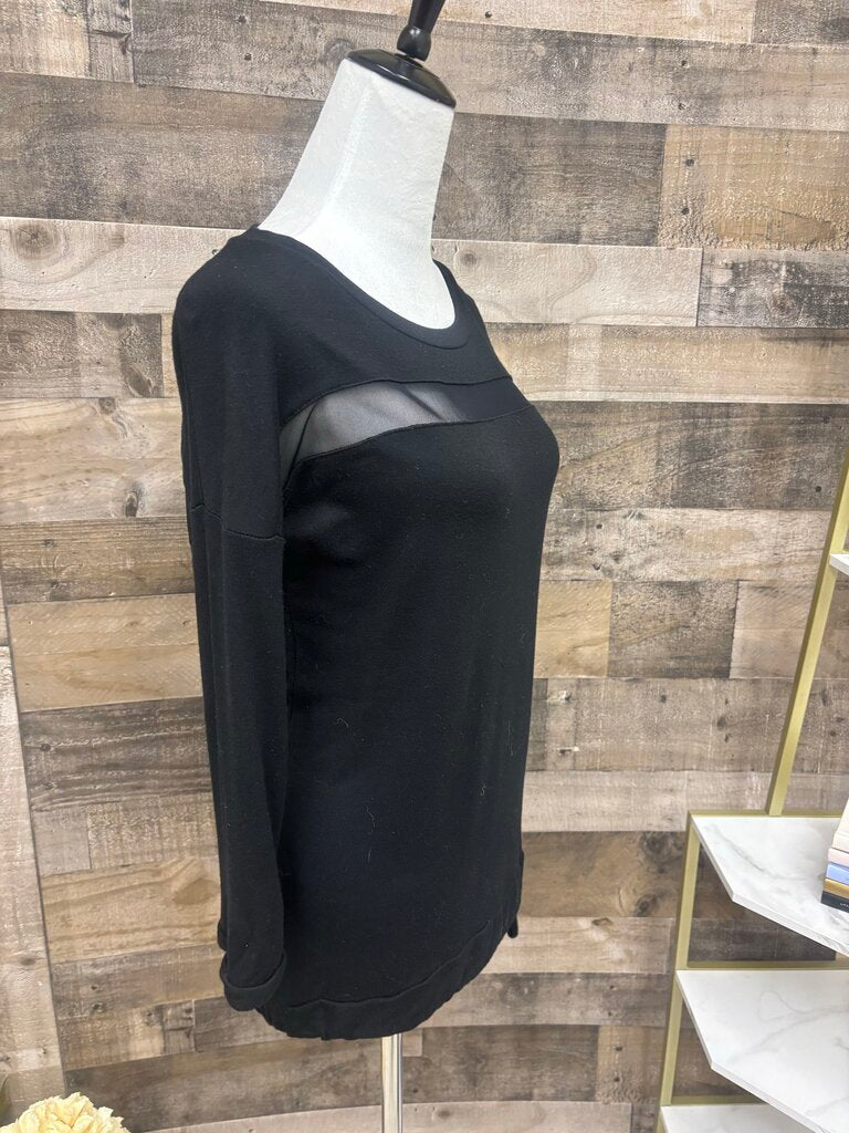 Ink, Love & Peace Black Mesh Stripe Panel