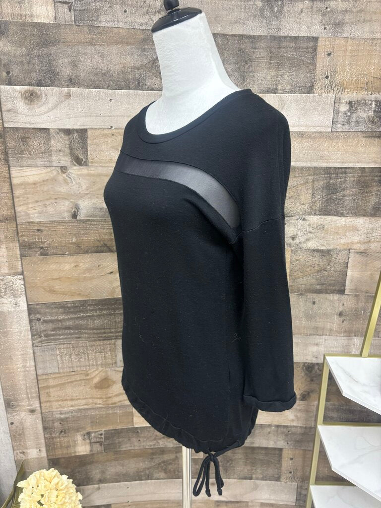 Ink, Love & Peace Black Mesh Stripe Panel