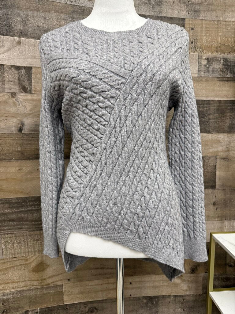 Evolution by Cyrus Gray Asymmetric Hem Cable Knit