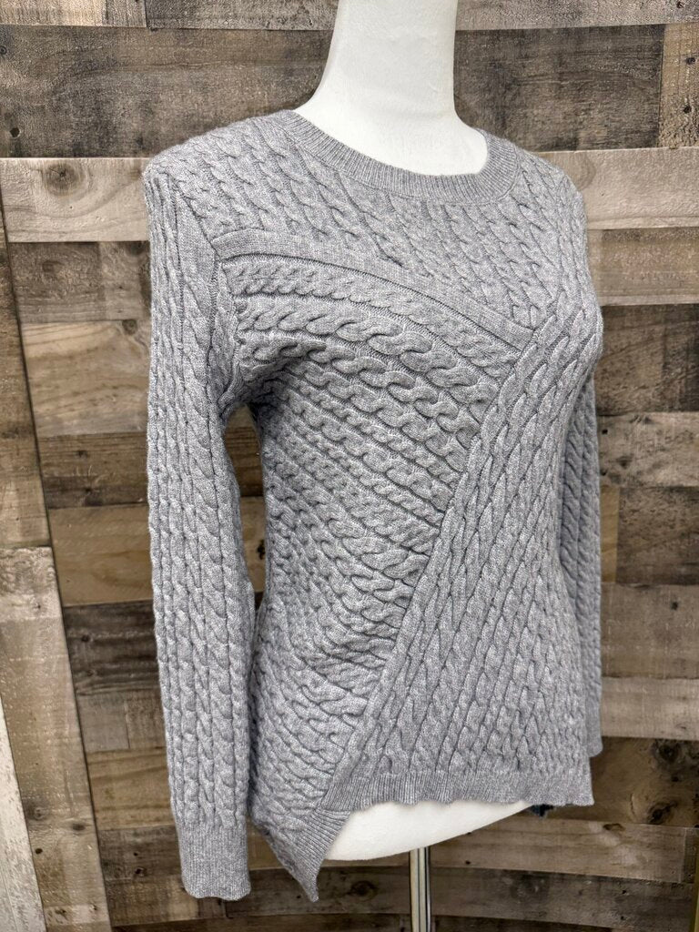 Evolution by Cyrus Gray Asymmetric Hem Cable Knit