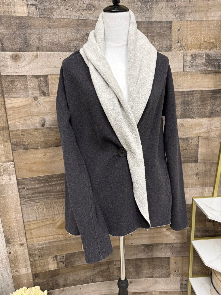 Sanctuary Cotton Charcoal Gray City Coat