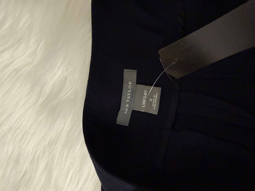 Ann Taylor Lindsay Navy Blue Trousers