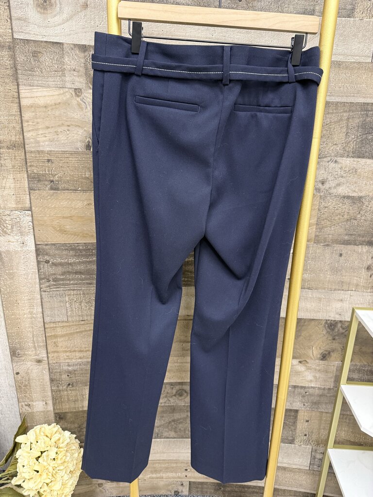 NWT Loft Marisa Navy Blue Tie Belt Trouser