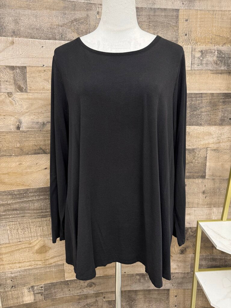 Eileen Fisher Black Soft Jersey Long Sleeve