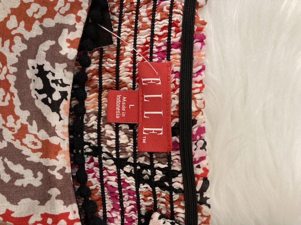 Elle Red & Black Paisley Pattern Sleeveless