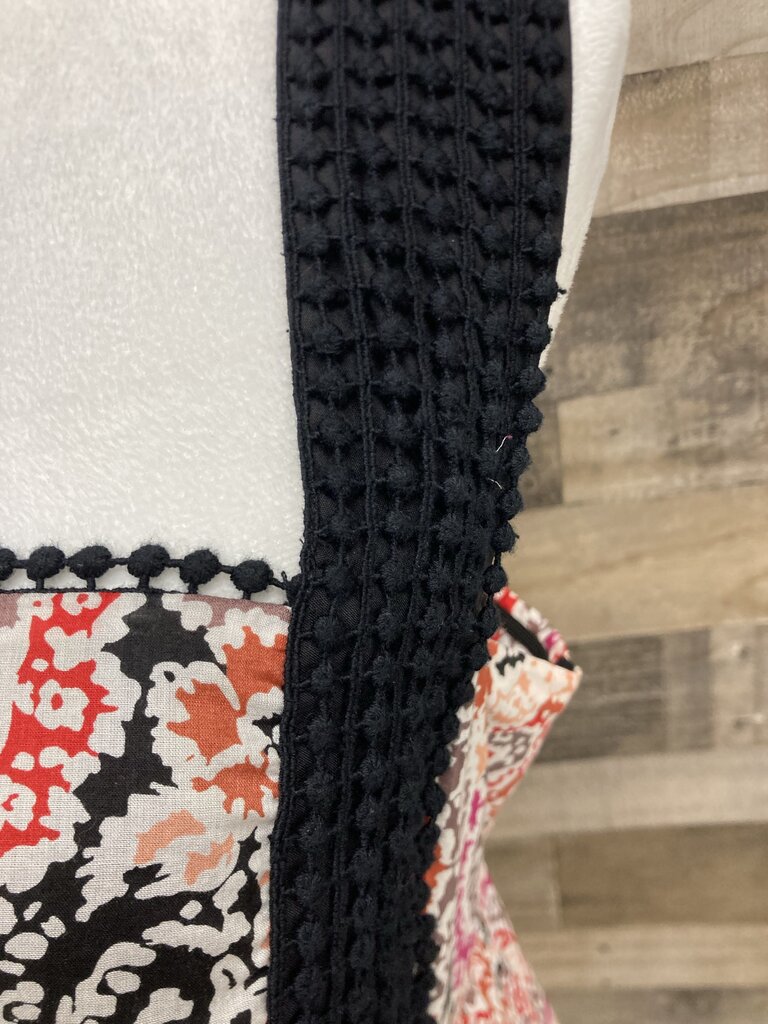 Elle Red & Black Paisley Pattern Sleeveless
