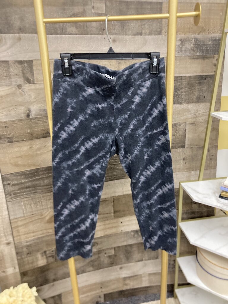 Sonoma Black Tie-Dye Print Capri Leggings