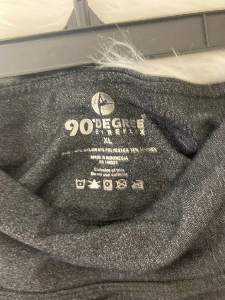90 Degree Charcoal Gray Cropped Leggings
