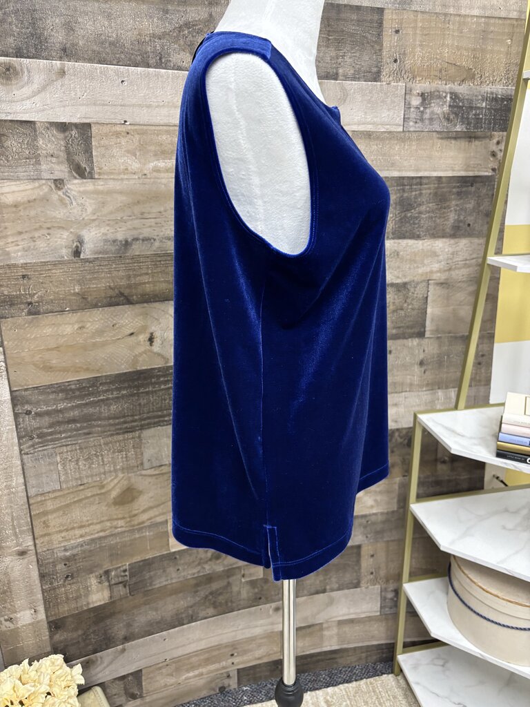 Chico's Jewel Blue Velvet Tank