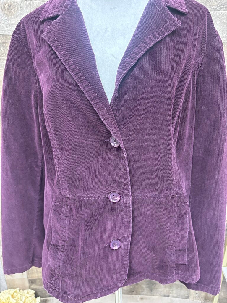 St. John's Bay Purple Corduroy Blazer