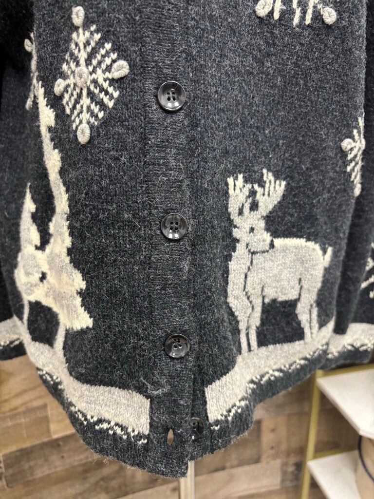 Christopher & Banks Grey Embroidered Xmas