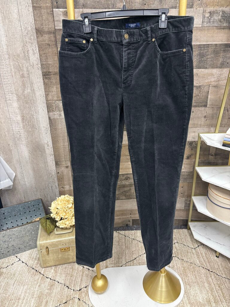 Chaps Charcoal Grey Corduroy Pants