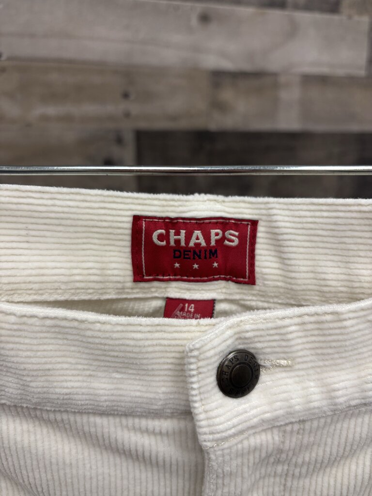 Chaps Denim Cream Corduroy Pants