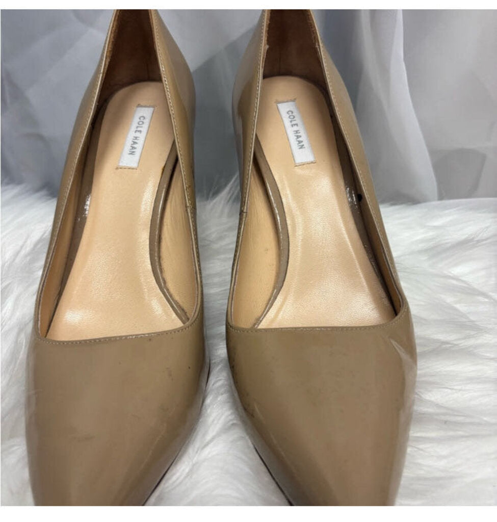 Cole Haan Nude Patent Leather Pointed Toe