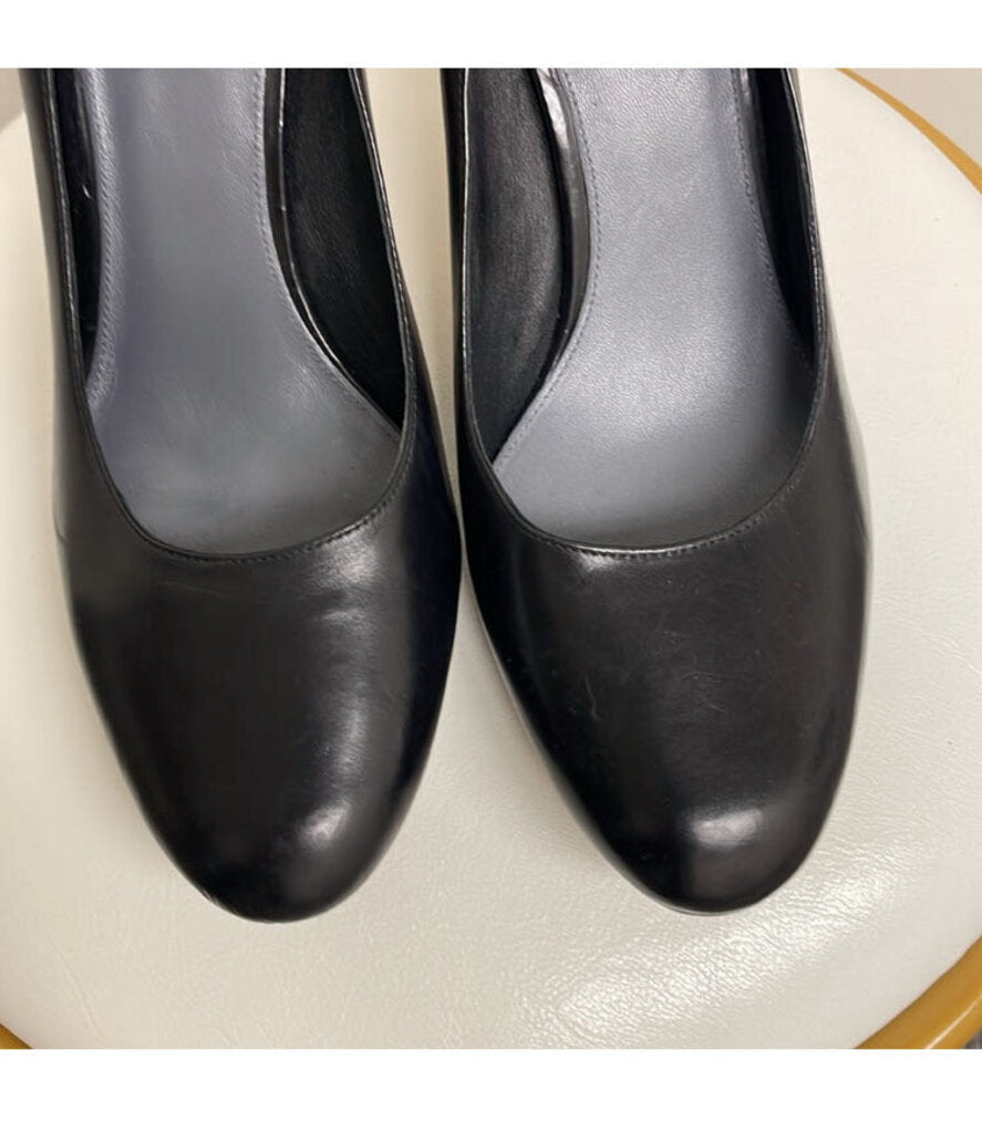 Via Spiga Black Leather Pump