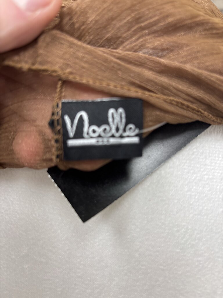 Noelle Brown Sheer Infinity Scarf