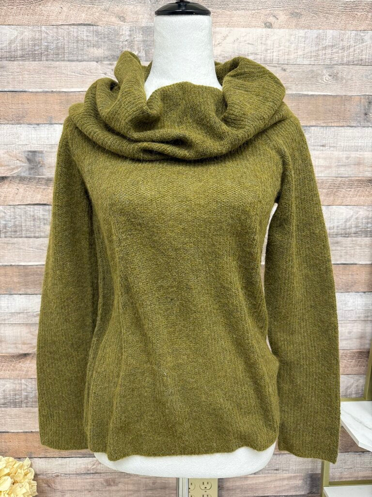 NWT Massimo Dutti Olive Green Cowl Neck