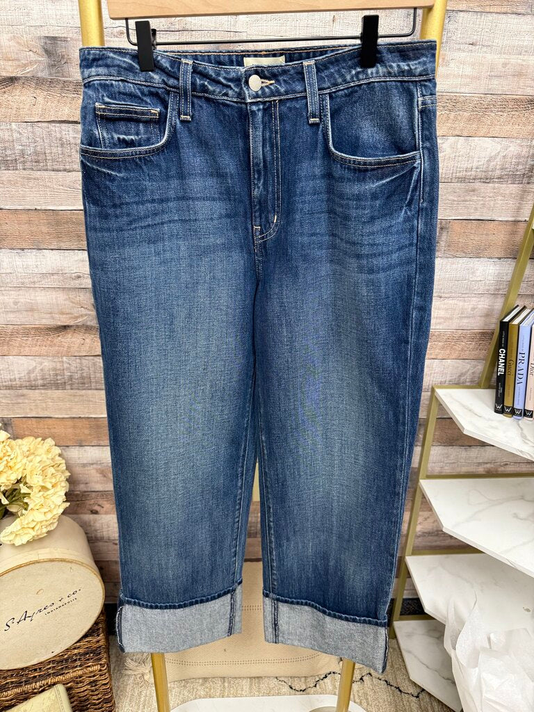 L'Agence Rolled Cropped Denim