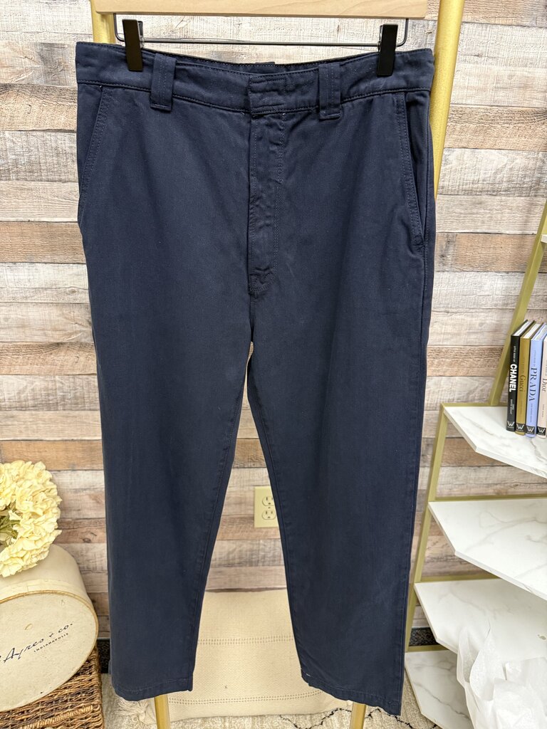 Mother Navy Blue Cotton Twill