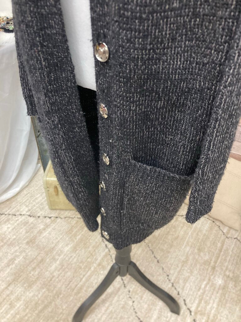 No Brand Black Cardigan Duster w/CrissCross Detail