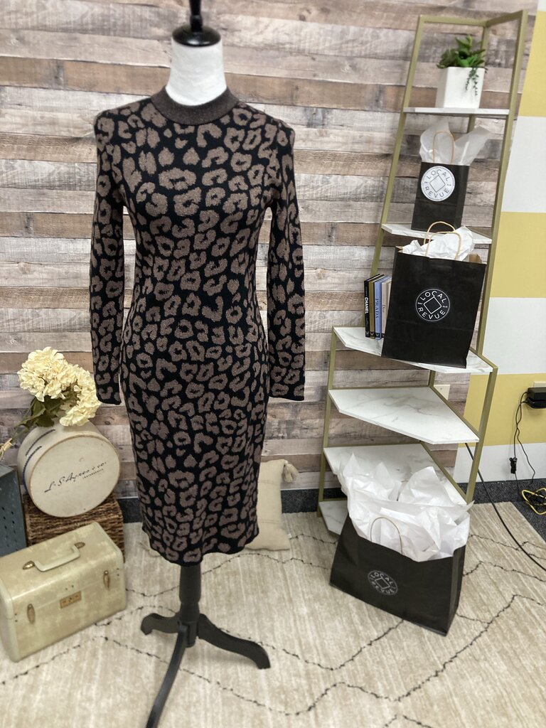 Banana Republic Black/Brown Animal Print Sweater