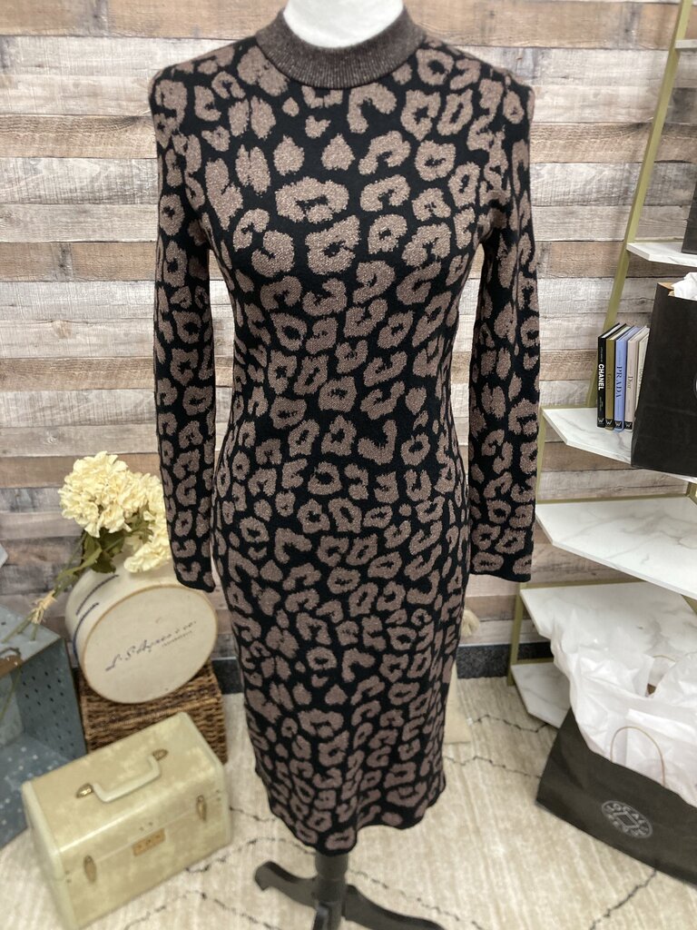 Banana Republic Black/Brown Animal Print Sweater