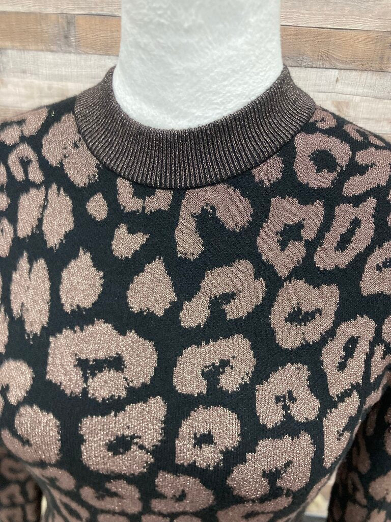 Banana Republic Black/Brown Animal Print Sweater