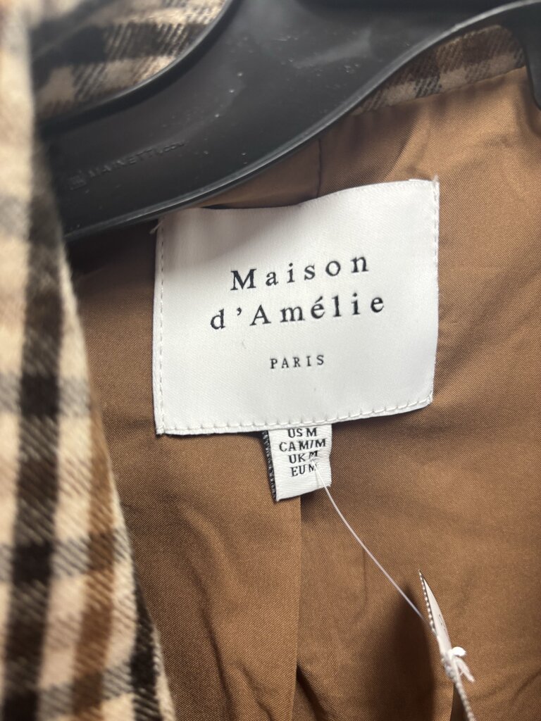 Maison d'Amelie Black/Tan HoundstoothTrench