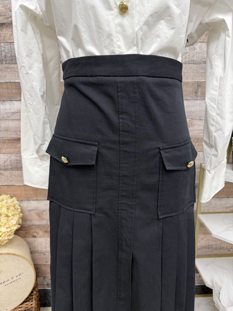 NWT Zara Black Skirt/White Blouse Set
