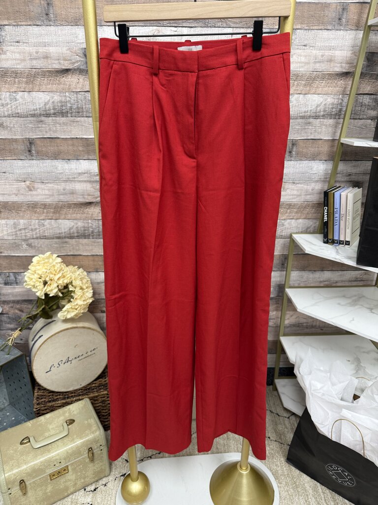 H&M Red Wide Leg Trousers