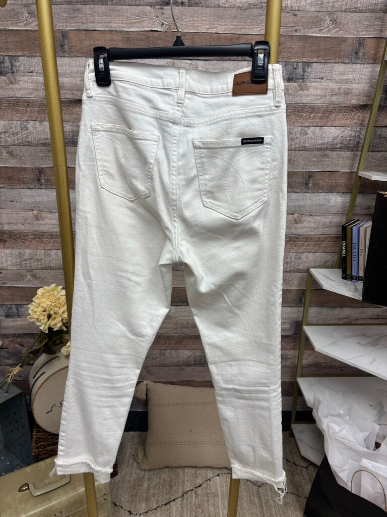 Calvin Klein White Slim Fit Denim
