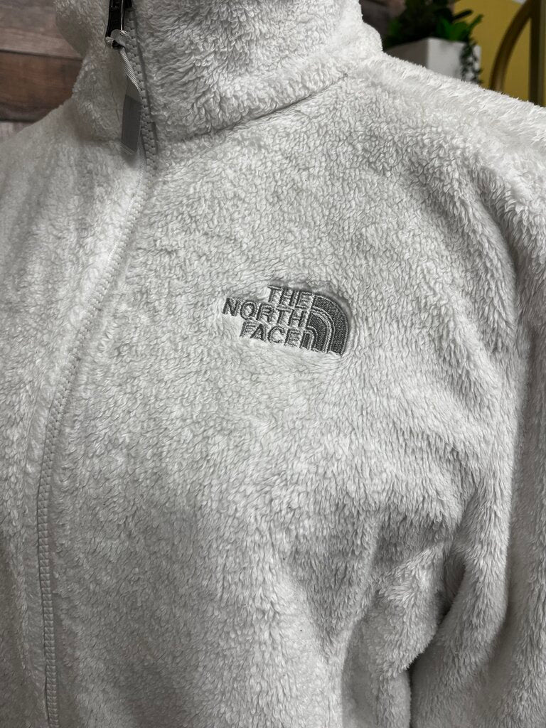 North Face White Fleece Zip Up