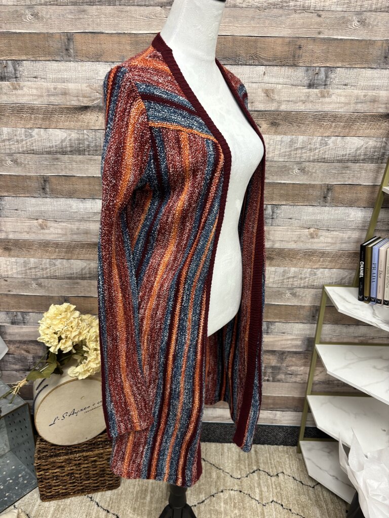 Billabong Knit Red, Blue, Multi Cardigan Duster