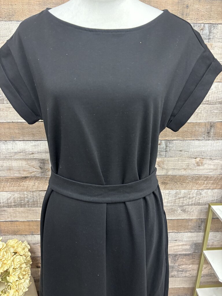 NWT Ann Taylor Weekend Black Dress with Tie Belt