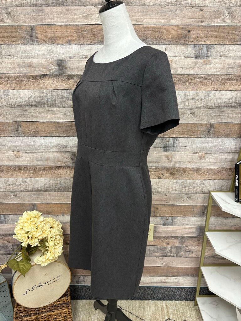 Jessica Howard Grey Scoop Neck Sheath Dress