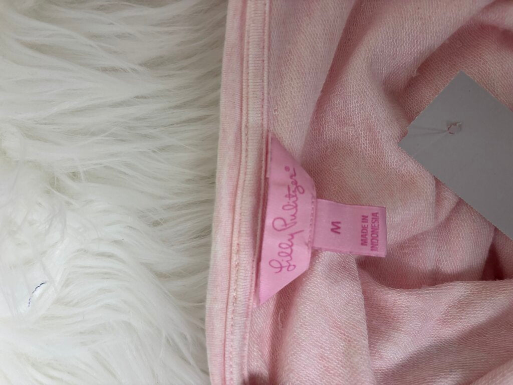 Lilly Pulitzer Light Pink Off Shoulder Cowl Neck Pullover