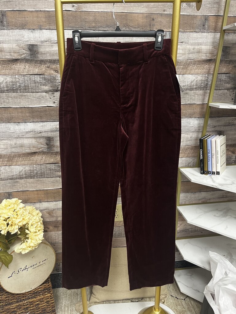 Gap NWT Red Wide Leg Velvet Pants